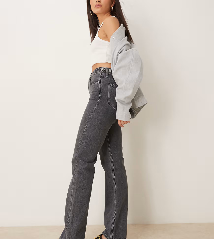 Calvin Klein Jeans high rise straight jeans in washed grey - exclusive to asos | ASOS (Global)