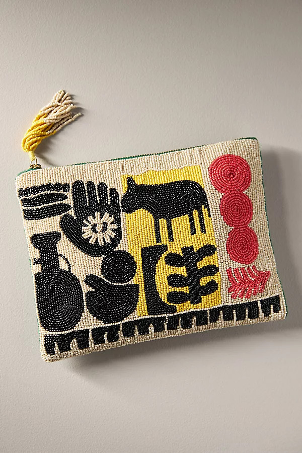 Anisa Makhoul x Anthropologie Top-Zip Pouch | Anthropologie (US)