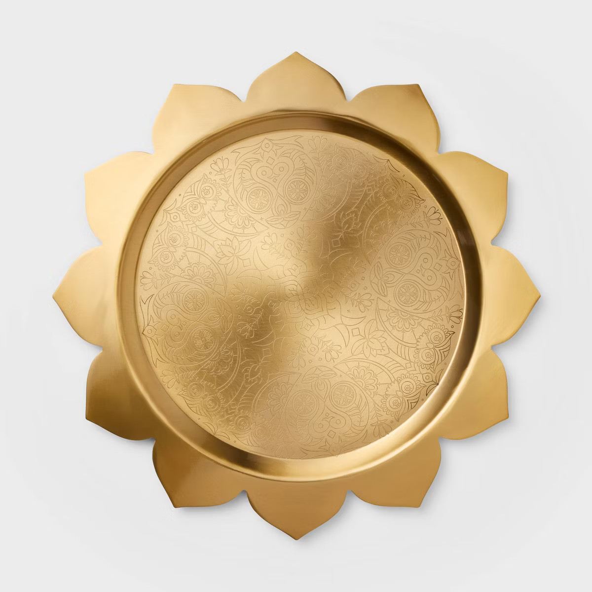 Diwali 15"x15" Metal Serving Tray Gold | Target
