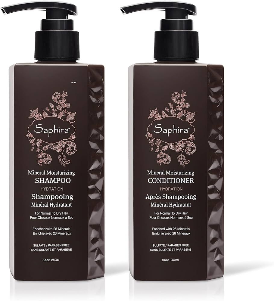 SAPHIRA Mineral Moisturizing Shampoo & Conditioner Sulfate-Free Duo Set | Deep Hydration for Norm... | Amazon (US)