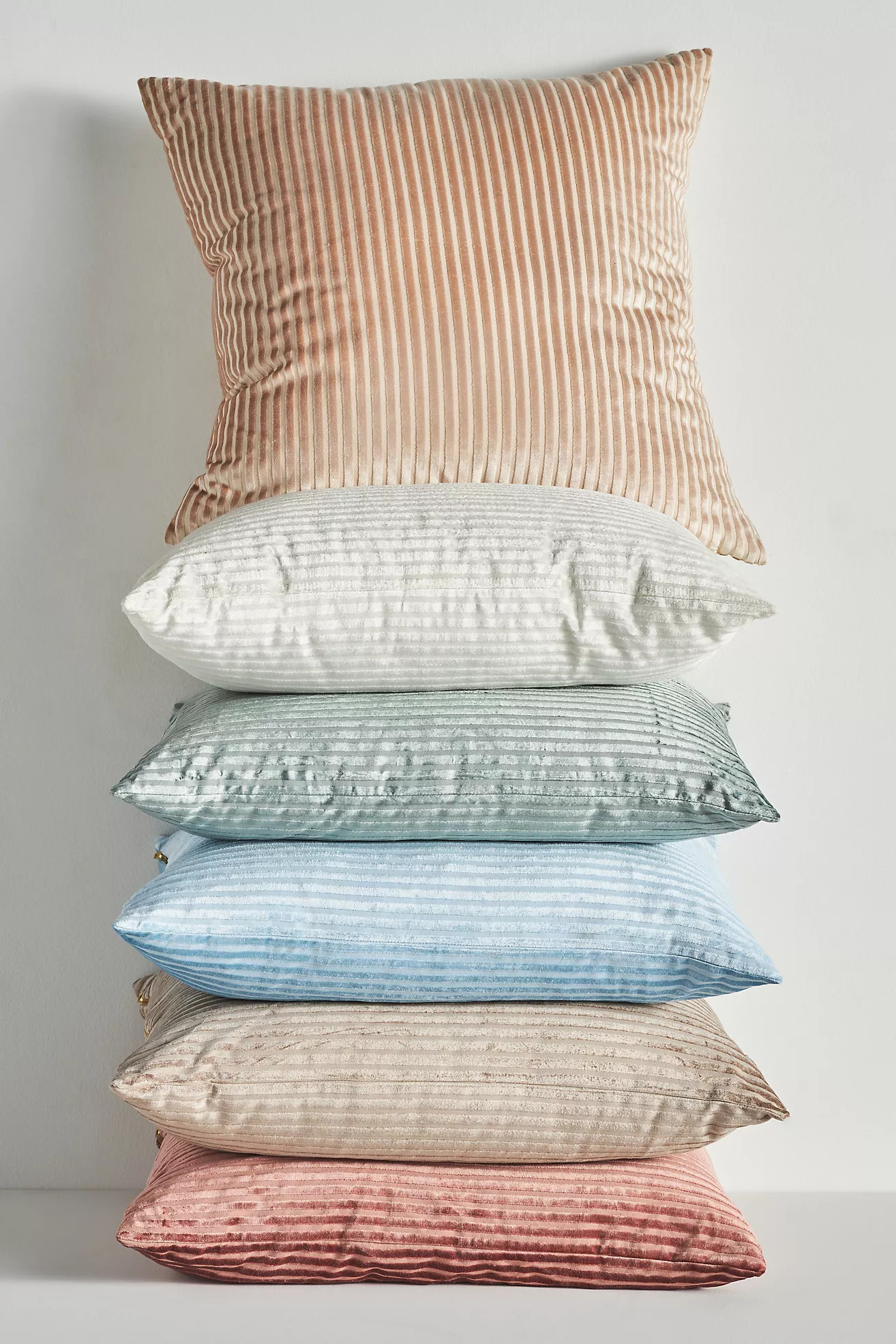 Fiora Ribbed Velvet Pillow | Anthropologie (US)