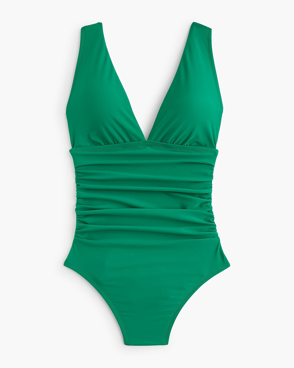 Ruched plunge one-piece swimsuit | J.Crew Factory