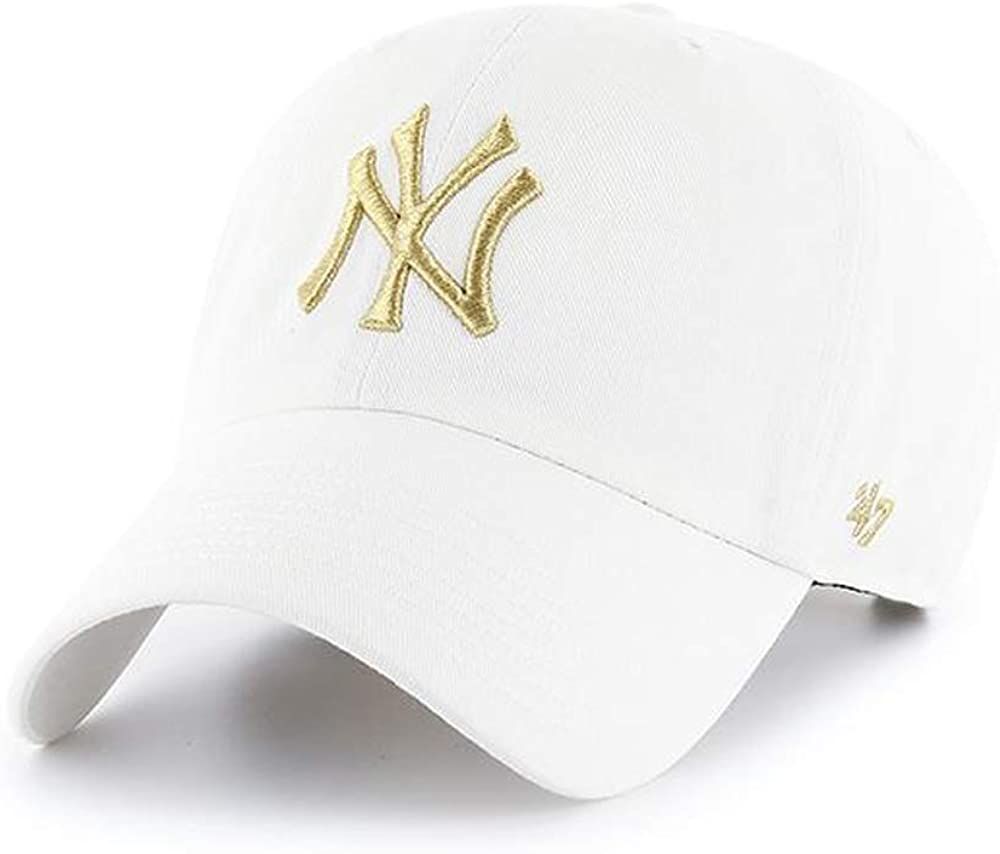 '47 New York Yankees Clean Up Dad Hat Cap White/Gold | Amazon (US)