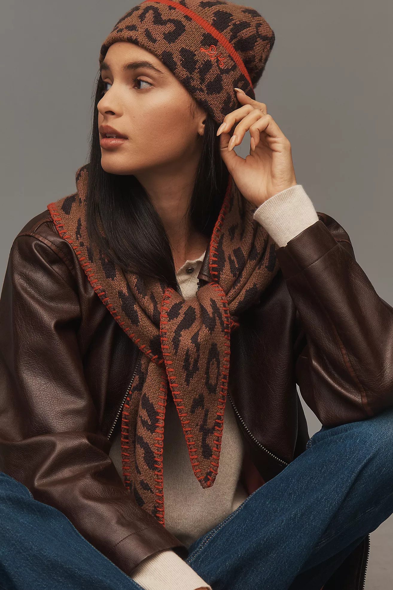 Damson Madder Leopard Beanie | Anthropologie (US)