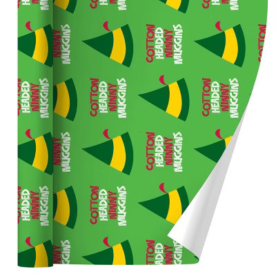 Elf Cotton Headed Ninny Muggins Gift Wrap 30" x 72" | Target