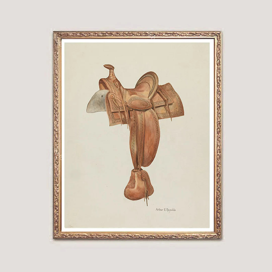 Vintage Horse Saddle print, equestrian prints, Equestrian Decor, Vintage Saddles, Horse Art Decor... | Etsy (US)