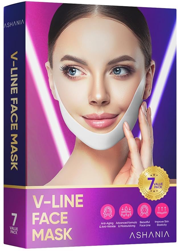 Ashania Double Chin Mask V Line Making Face Mask Double Chin Face Strap Anti-Aging and Anti-Wrink... | Amazon (US)