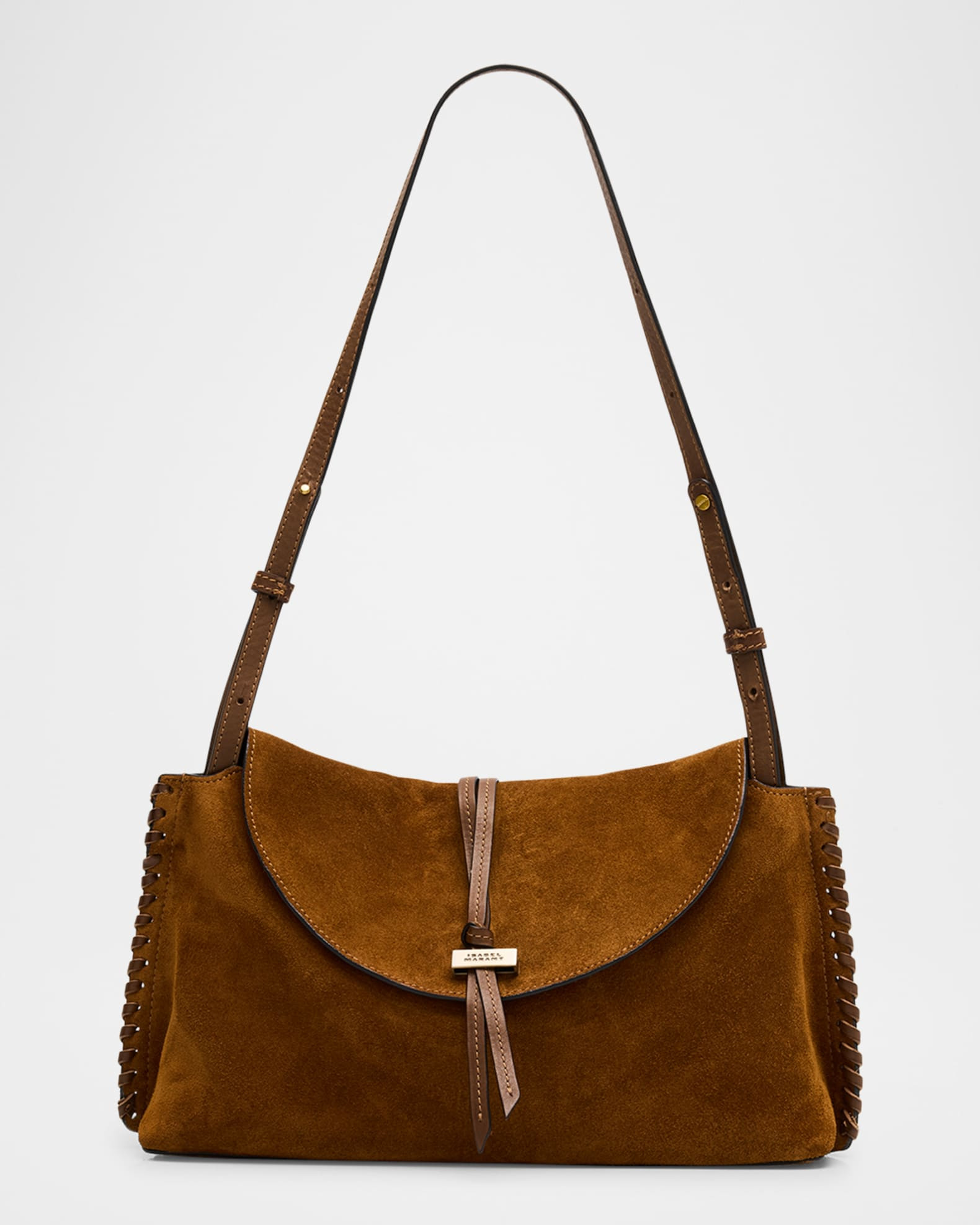 Silao Braided Suede Pouch Shoulder Bag | Neiman Marcus