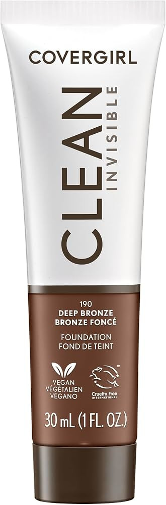 COVERGIRL Clean Invisible Foundation Makeup, Dewy & Glowy Natural Finish, Buildable Coverage, Ski... | Amazon (US)