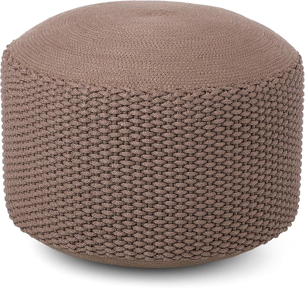 BIRDROCK HOME Outdoor Pouf Ottoman | Outdoor Patio Waterproof poof | pouf ottoman foot rest | Nav... | Amazon (US)