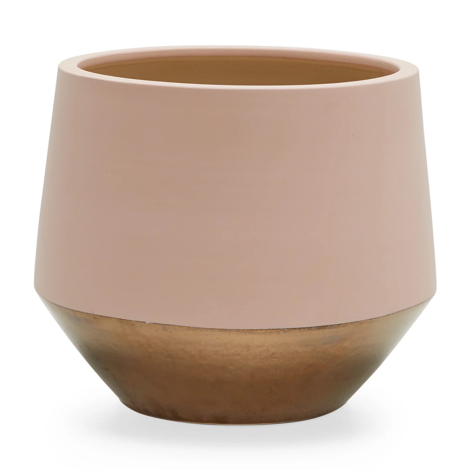 MoDRN Glam Blush and Gold Ceramic Planter - Walmart.com | Walmart (US)