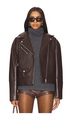 LAMARQUE Andrade Jacket in Mahogany from Revolve.com | Revolve Clothing (Global)