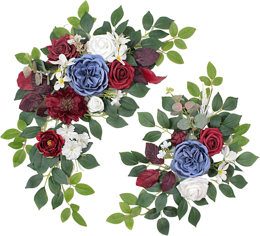 Artificial Wedding Arch Flowers Kit(Pack of 2) for Wedding Decor Ceremony and Reception Backdrop ... | Amazon (US)