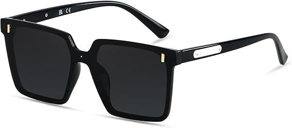LYZOIT Modern Oversized Square Sunglasses Women Men Retro Womens Rimless Big Sun Glasses UV Prote... | Amazon (US)