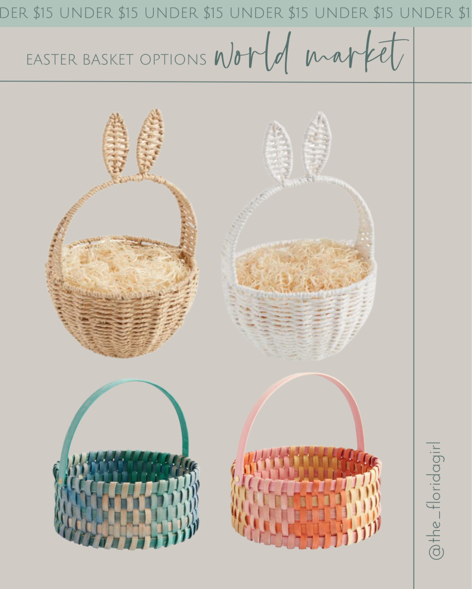 Easter baskets #easter #easterbasket #bunny #basket #spring #springbreak #springvibes #kids #kidsbasket #holiday #holidaybasket #gifts #giftsforkids #giftideas #wovenbasket

#LTKFind #LTKSeasonal #LTKkids