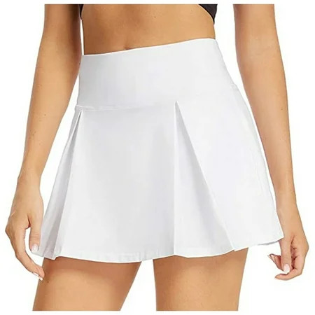 Akiihool Skirts for Women Tennis Golf Pickleball Skorts Workout Skirt with Pockets White Size M | Walmart (US)