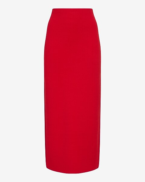 Super High Waisted Body Contour Midi Sweater Pencil Skirt | Express