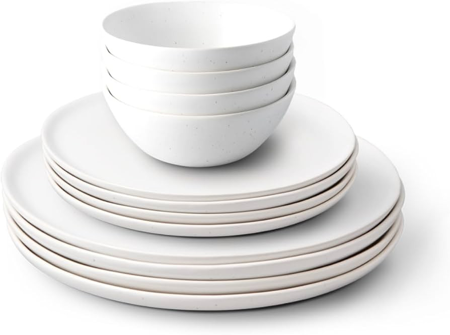 Fable Dinnerware Set - Includes 4 Each of The Dinner Plates, The Salad Plates, and The Breakfast ... | Amazon (US)