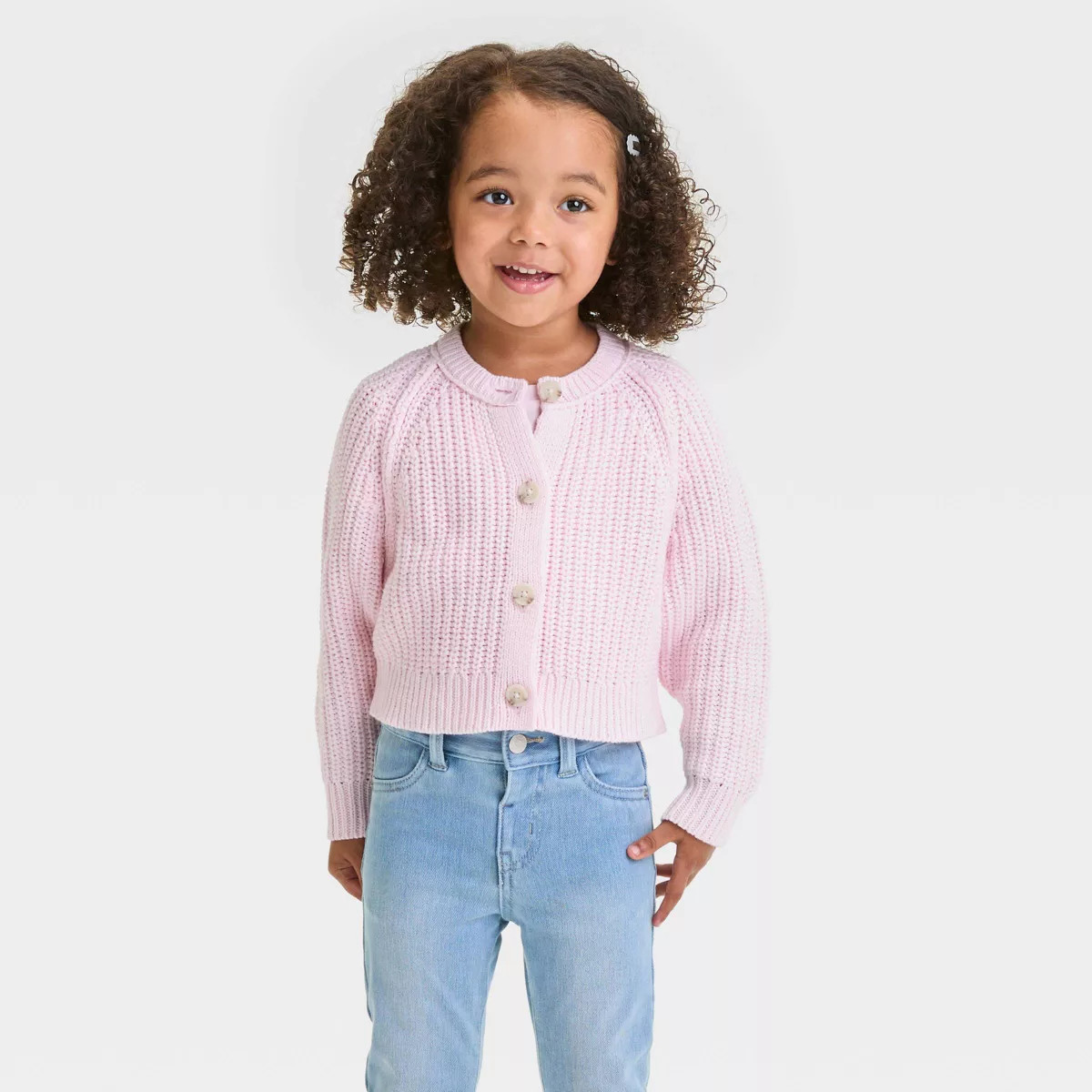 Toddler Girls' Midweight Cardigan - Cat & Jack™ Pink | Target