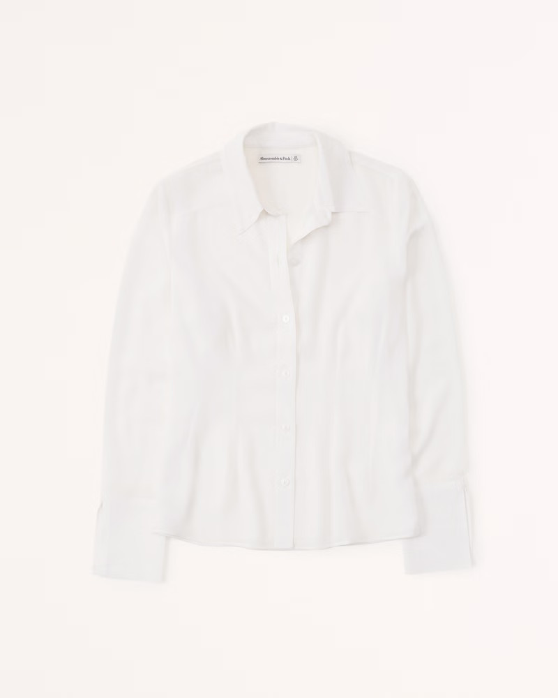 Long-Sleeve Sheer Shirt | Abercrombie & Fitch (US)