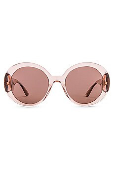 VERSACE Rock Icons Round in Transparent Pink & Light Brown from Revolve.com | Revolve Clothing (Global)