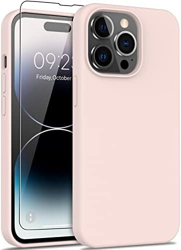 DEENAKIN iPhone 14 Pro Max Case with Screen Protector,Soft Flexible Silicone Gel Rubber Bumper Cover | Amazon (US)