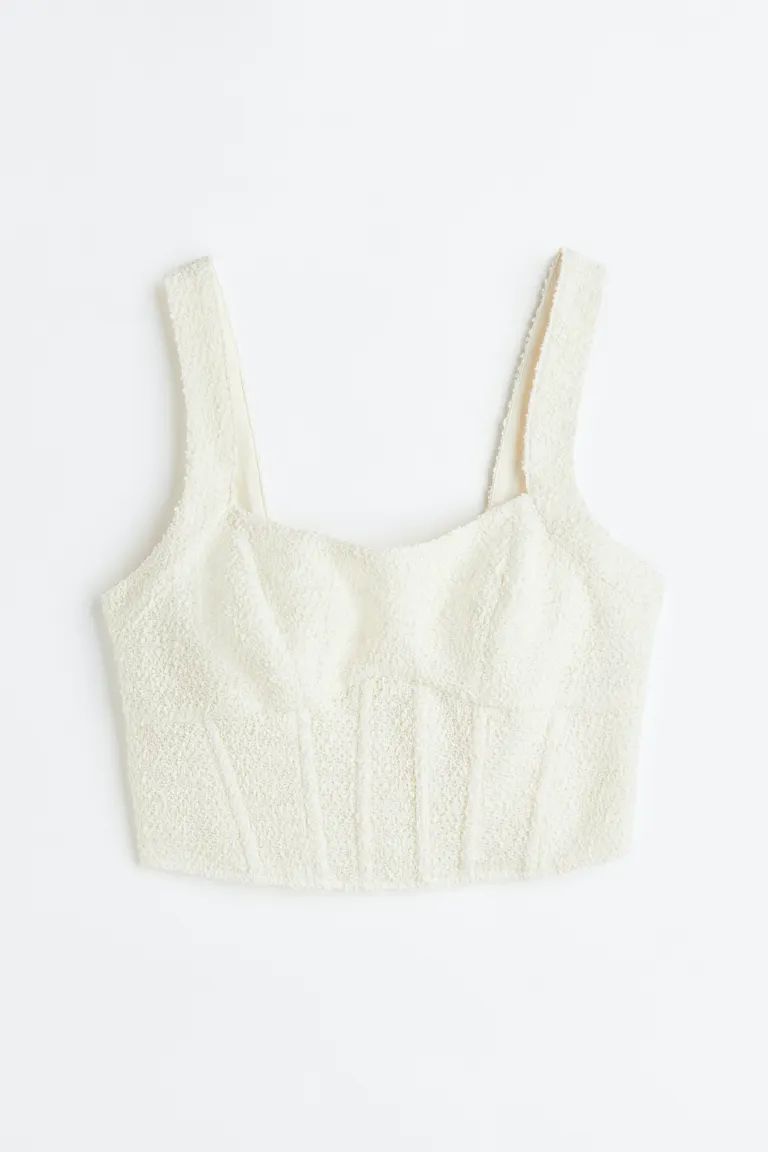 Textured-weave Corset-style Top | H&M (US + CA)