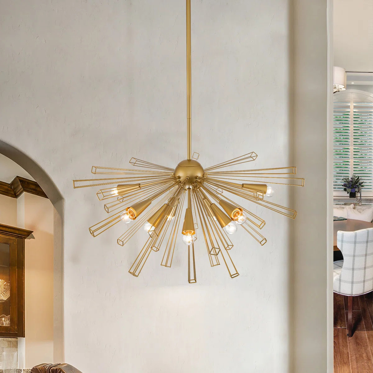 Tyshai 10 - Light 34“ Wide Sputnik Sphere Chandelier | Wayfair North America