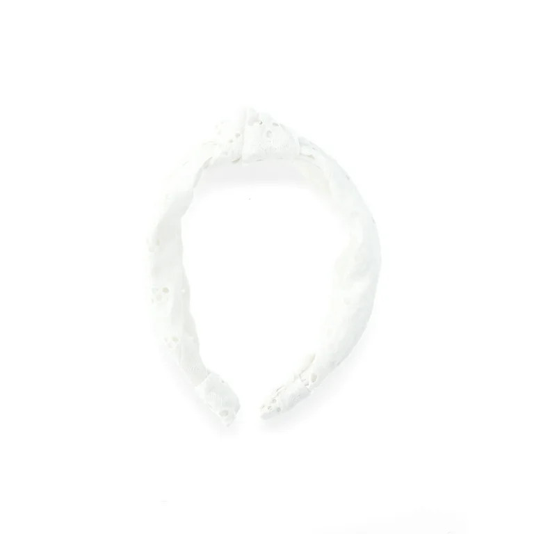 Time and Tru Women’s Eyelet Embroidered Top Knot Headband | Walmart (US)