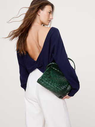 Lightweight Cashmere Twist-Back Sweater | Banana Republic (US)