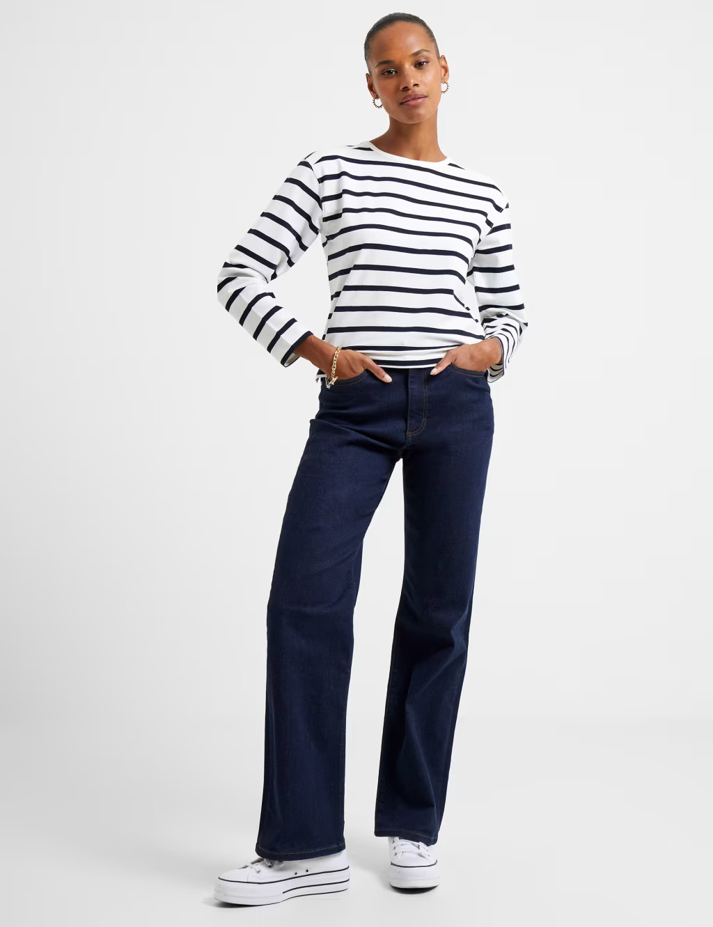Cotton Rich Striped Top | French Connection | M&S | Marks & Spencer (UK)