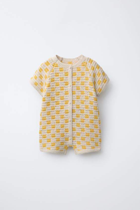 PLAID SHORT ROMPER | Zara US