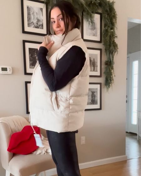 Amazon puffer vest HIGH QUALITY!! Make sure to size up though, or it will not fit like this! I usually wear a M and got an XL in the apricot color. Only $40!


#LTKstyletip #LTKunder50 #LTKFind