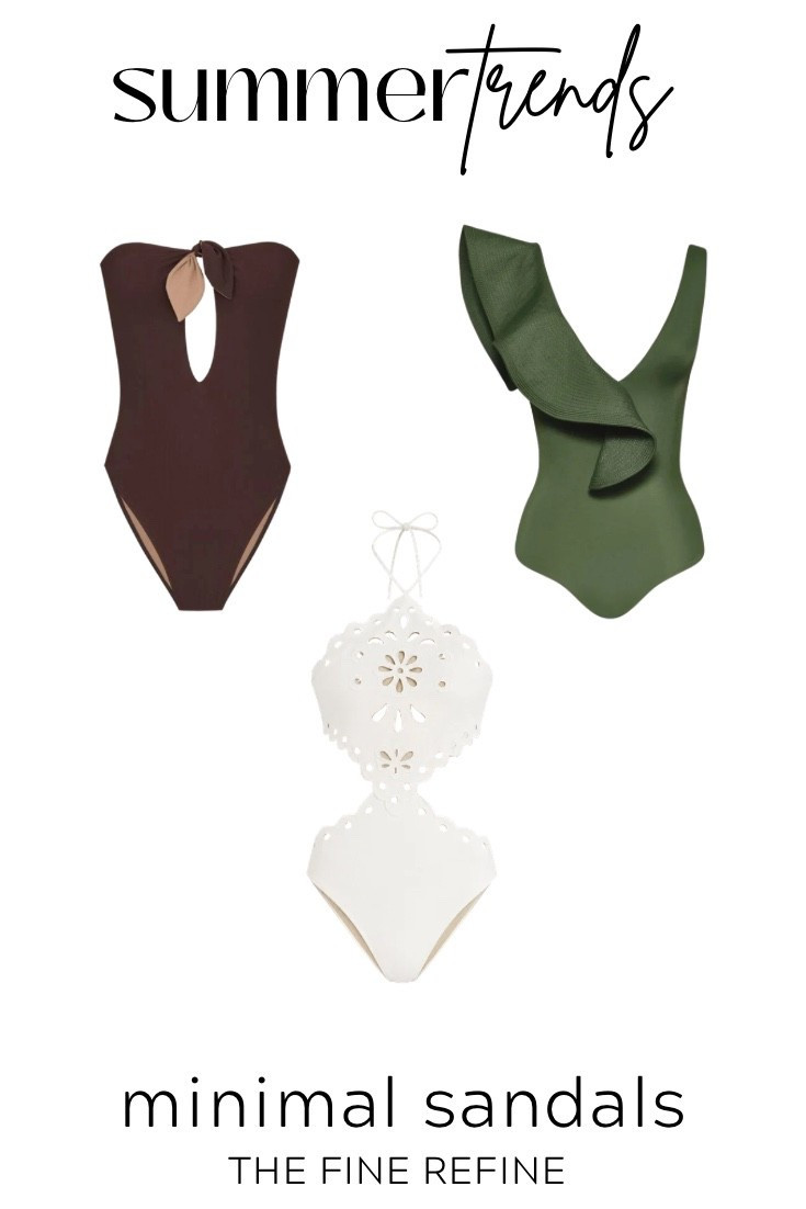 The luxury swimwear trends defining Summer 2026: sculptural one pieces, vintage riviera silhouettes, refined cutouts, and elevated resort swim inspired by Saint Laurent, Cult Gaia, and luxury coastal fashion. #RefinedCoastal