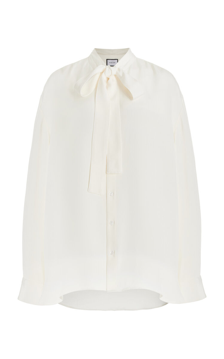 Classic Tie-Neck Silk Shirt | Moda Operandi (Global)