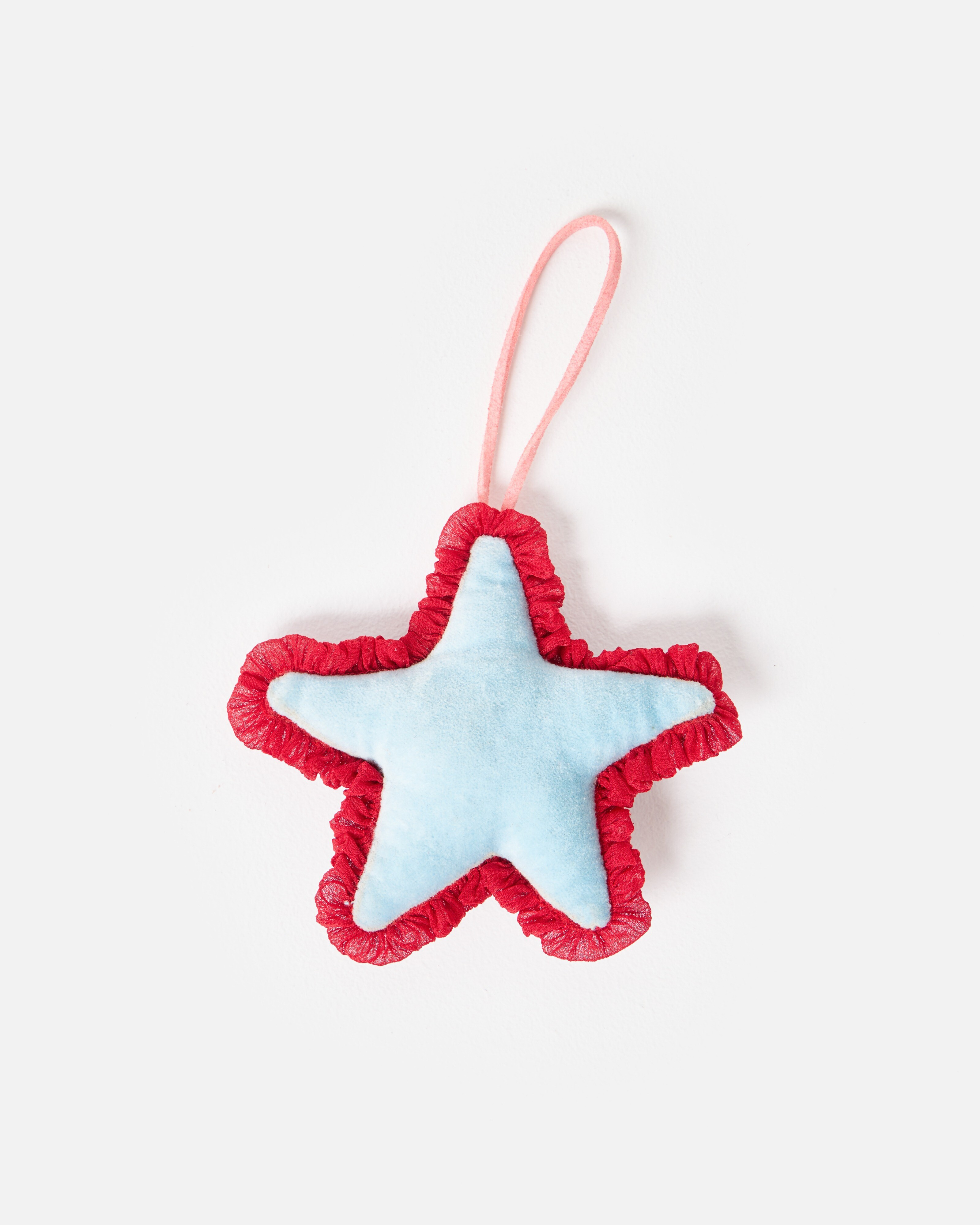 Blue Issey Velvet Star Christmas Tree Decoration | Oliver Bonas | Oliver Bonas (Global)