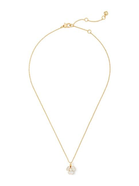 Bouquet Toss Goldtone, Enamel & Faux Pearl Mini Pendant Necklace | Saks Fifth Avenue