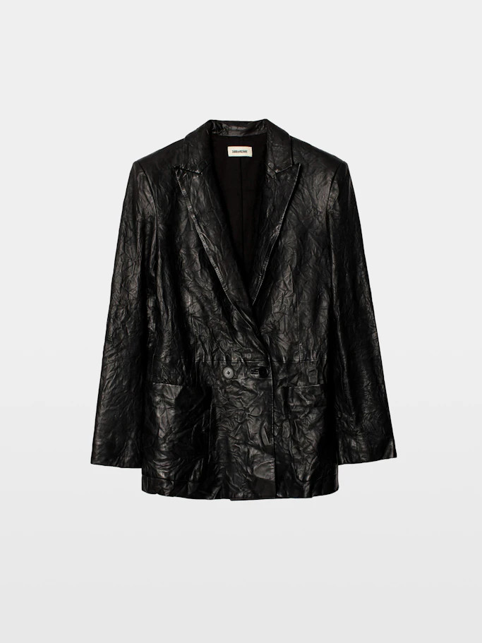 Visco Crinkled Leather Jacket | Zadig et Voltaire (US)