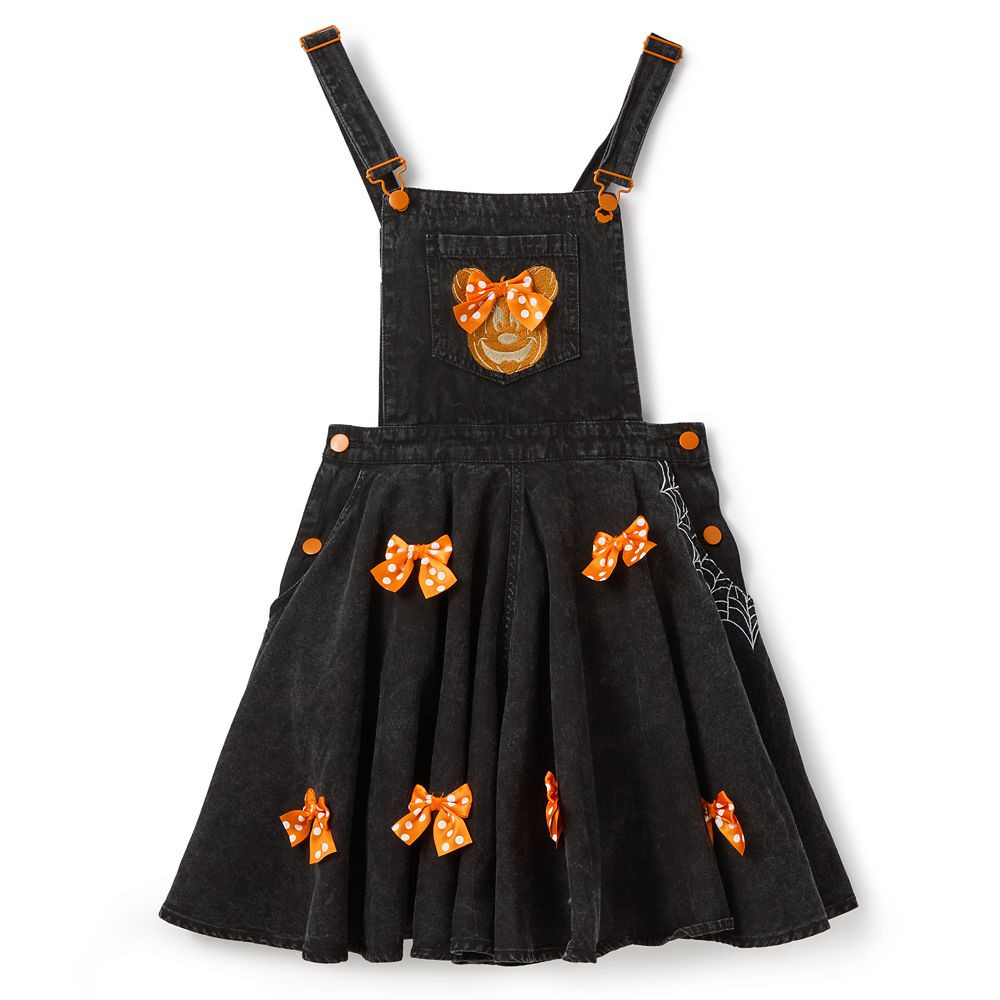 Minnie Mouse Jack-o'-Lantern Overalls Romper for Women by Her Universe | Disney Store
