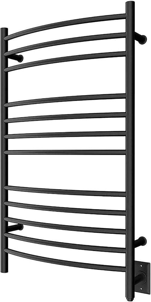 HEATGENE Towel Warmer Wall Mount Electric Plug-in/Hardwired Heated Towel Rack Matte Black | Amazon (US)