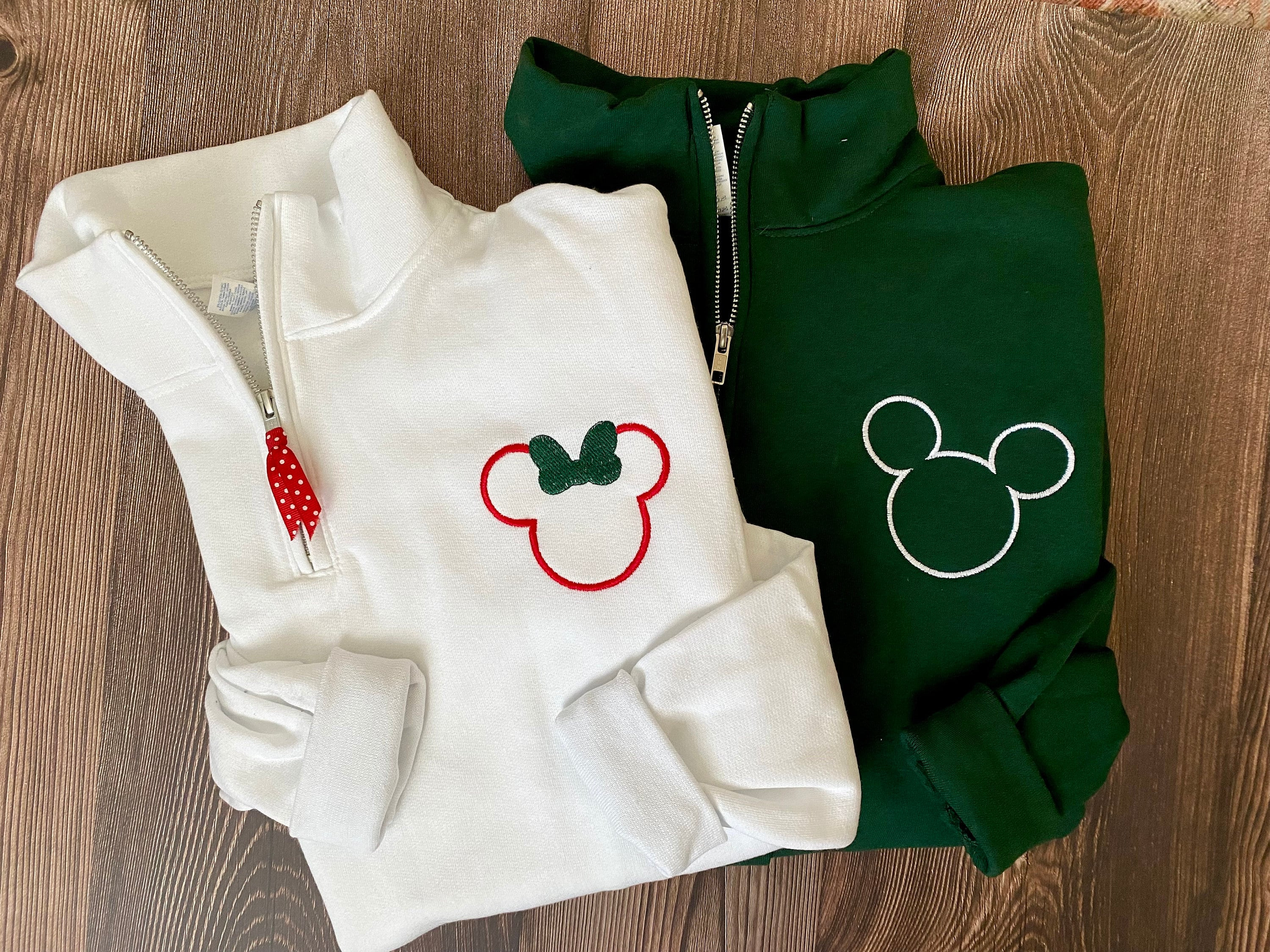 Christmas Mickey and Minnie Matching Couple Quarter Zip Sweatshirt Disney mom and dad, husband wife, Custom Disney Family Vacation Pullover | Etsy (Global)