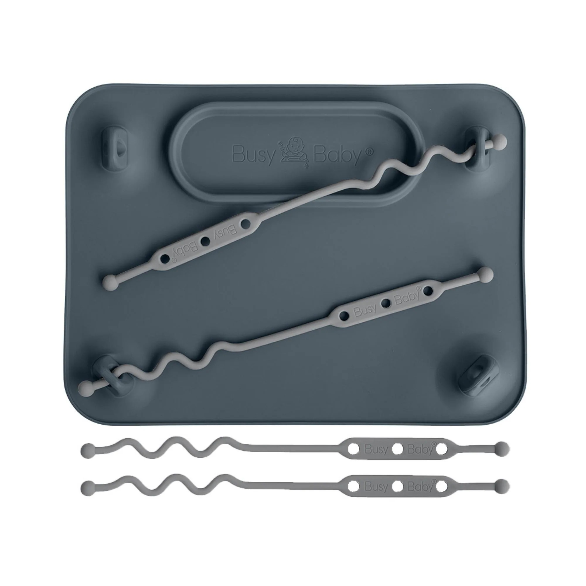 Busy Baby Mat - Silicone Mat with 4 Toy Straps (tethers) | Bed Bath & Beyond