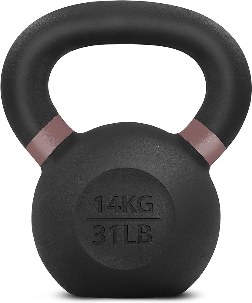 Yes4All Powder Coated Cast Iron Kettlebell Strength Training Kettlebells Weight Set for Full Body... | Amazon (US)