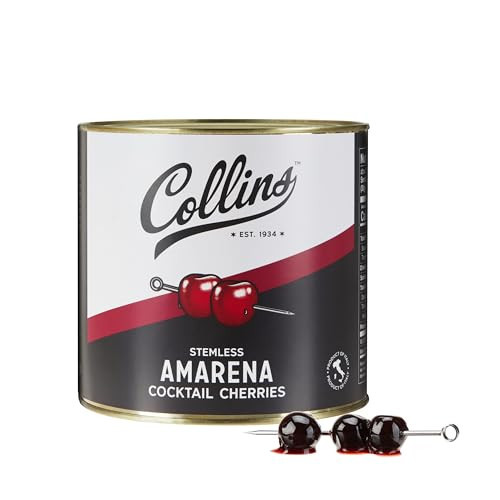 Collins Amarena Cherries - Garnish, Cocktails, Desserts, Gluten Free and Vegan Italian Sweet Tart Sour Cherry, Perfect for Bars, Restaurant, Food Service, Bakery, Pastry Shop, 7 lb (3.18 kg) Set of 1 | Amazon (US)