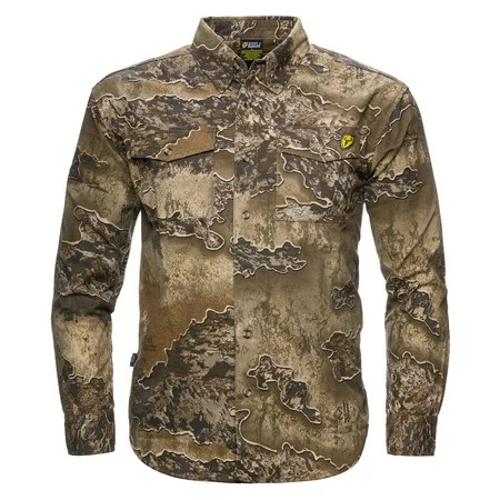 Blocker Outdoors Shield Series Long-Sleeve Fused Cotton Button-Up Shirt Hunting Clothes for Men (Rea | Walmart (US)