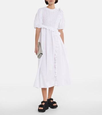 Chloé 러플 스모킹 미디 드레스 | Mytheresa (INTL)