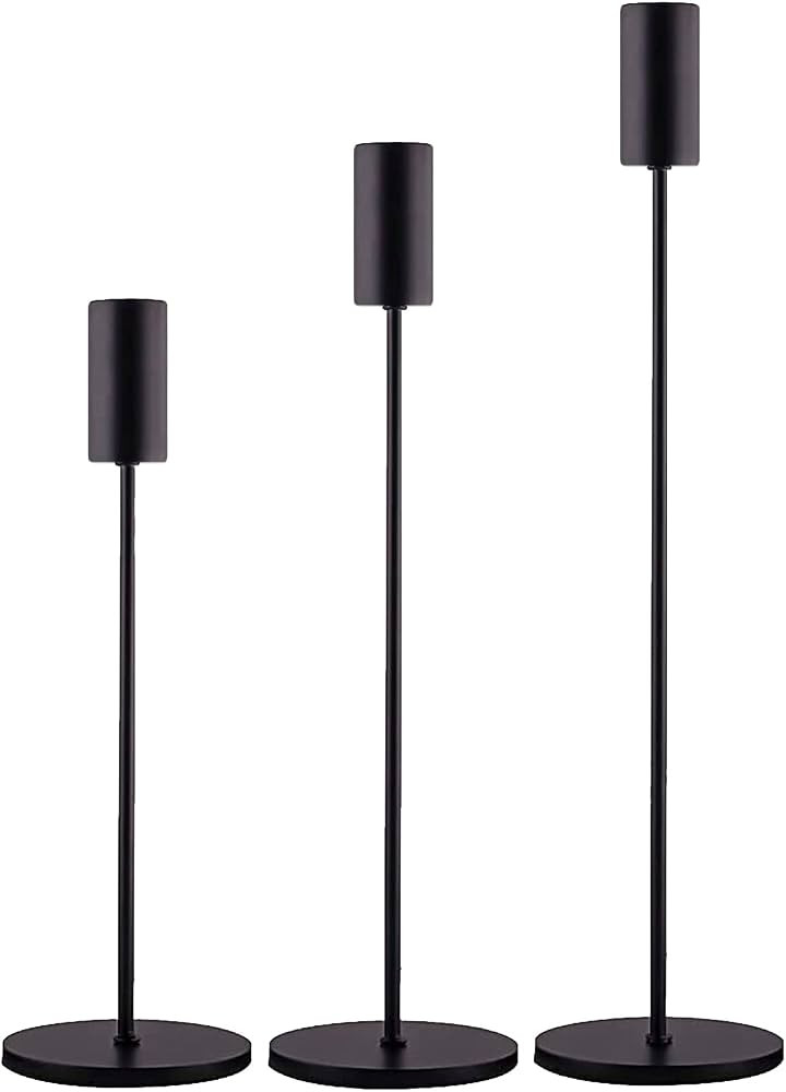 Alltag Candlestick Holders| 3 PCS Matte Taper Candle Holders| Candlestick Holders Set for Table C... | Amazon (US)