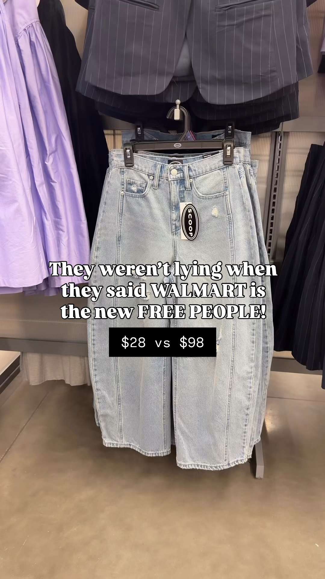 ✨SCROLL TO SHOP✨

Holy craaaap! These look nearly identical to the FP barrel jeans that are $98! I screamed when I saw these at Walmart for only $28! 

Run: TTS 