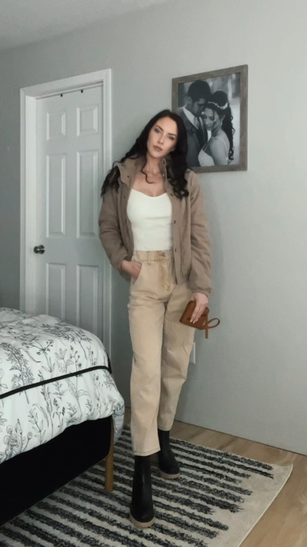 OOTD. Wearing Size small in everything #ootd #sheinfinds #amazonfinds #amazonmusthaves #amazonboots #momjeans #momjeansoutfit #amazonoutfits #sheinoutfits #addorablefashion 