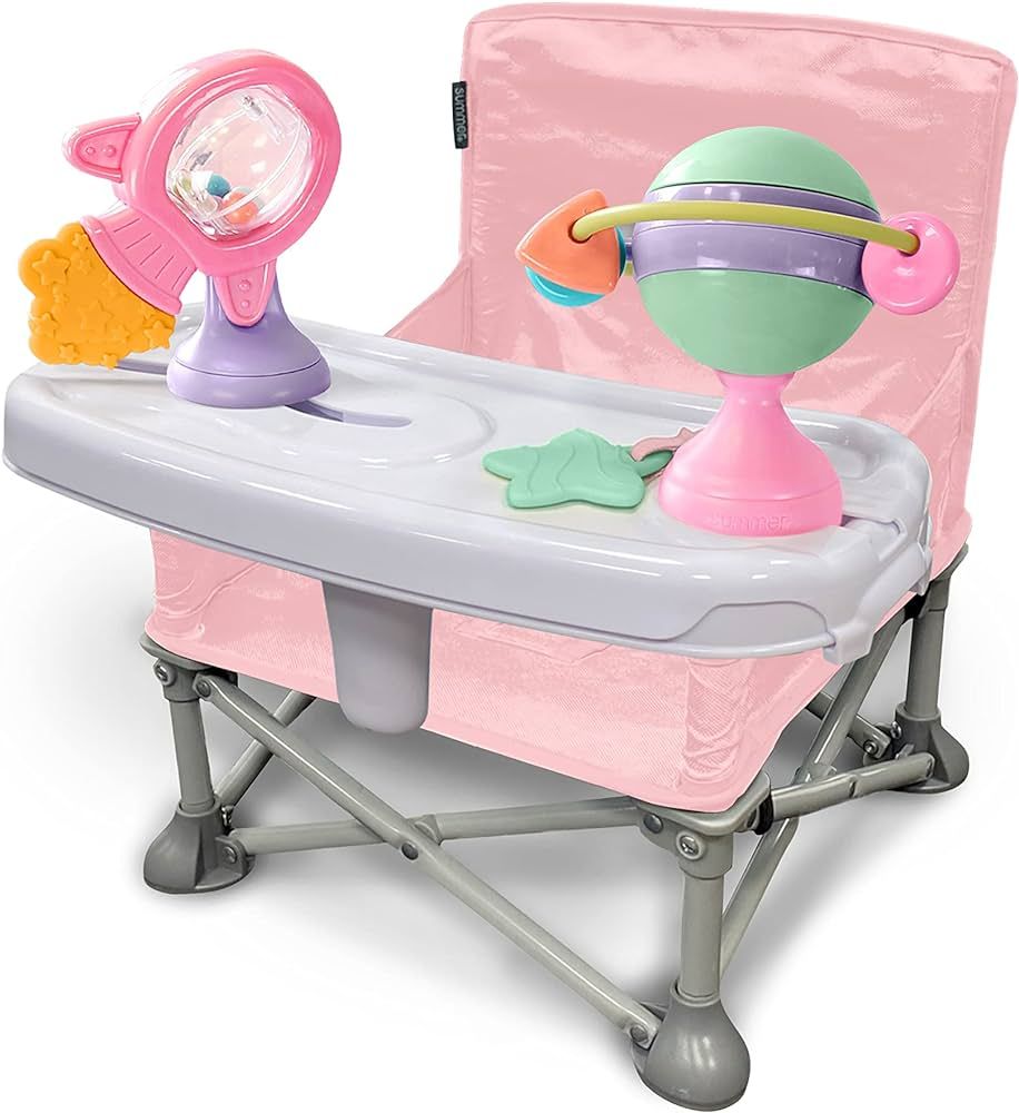 Summer Pop \u2018N Sit Eat \u2018N Play (Pink) Baby Pop Up Chair for Meals and Playtime with Remo... | Amazon (US)